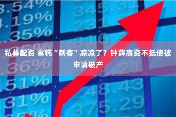 私募配资 雪糕“刺客”凉凉了？钟薛高资不抵债被申请破产