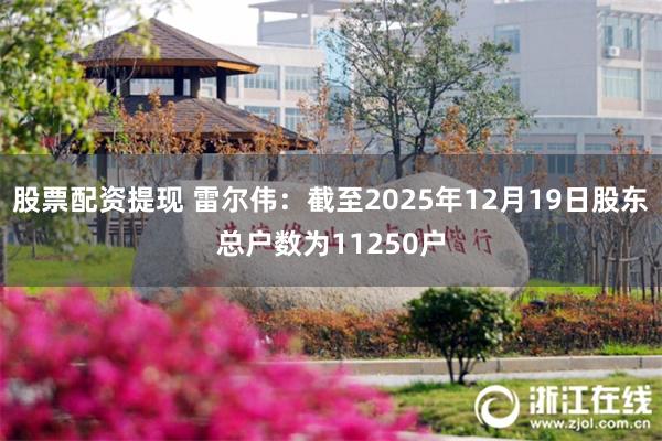 股票配资提现 雷尔伟：截至2025年12月19日股东总户数为11250户