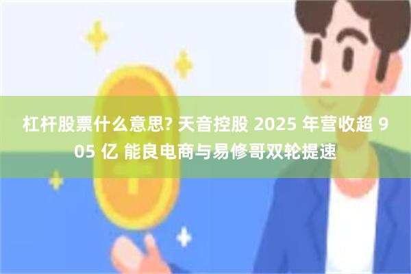 杠杆股票什么意思? 天音控股 2025 年营收超 905 亿 能良电商与易修哥双轮提速
