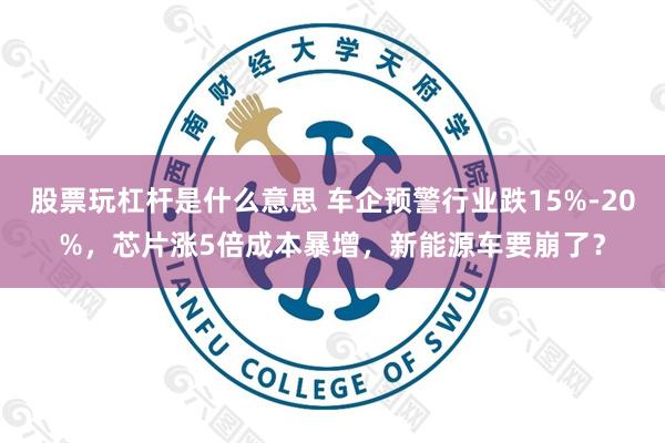 股票玩杠杆是什么意思 车企预警行业跌15%-20%，芯片涨5倍成本暴增，新能源车要崩了？