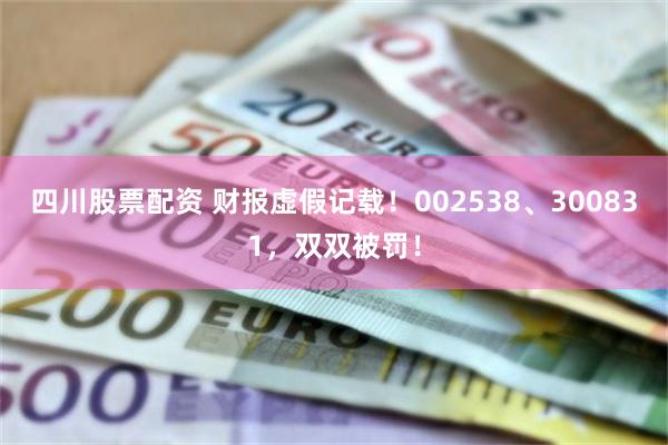 四川股票配资 财报虚假记载！002538、300831，双双被罚！