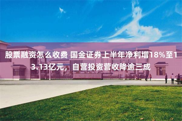 股票融资怎么收费 国金证券上半年净利增18%至13.13亿元，自营投资营收降逾三成