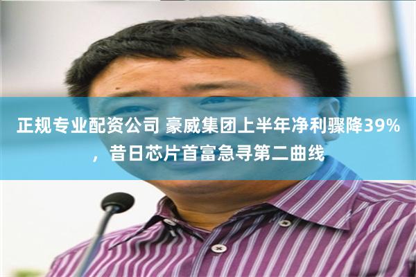 正规专业配资公司 豪威集团上半年净利骤降39%，昔日芯片首富急寻第二曲线